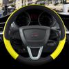for Seat ibiza 6L 6J 6P 6F KJ1 FR Car Steering Wheel Cover PU Leather Non-slip 9 Colors Auto Accessories Fast Shipping