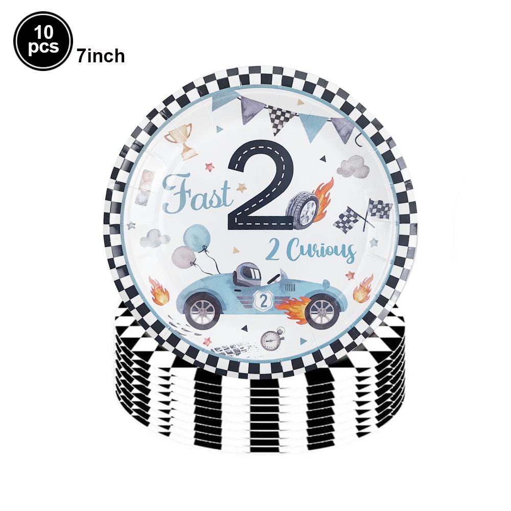 Two Fast Theme Disposable Tablecloth Racing Car Birthday Party Supplies Kids 2nd Birthday Party Decorations