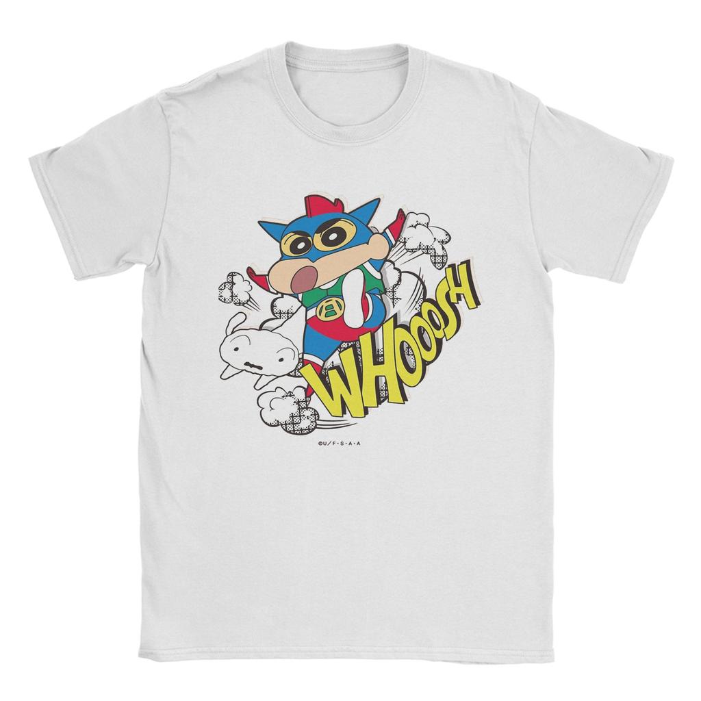 Casual T Shirt Summer Crayon Shin-chan Hipster T-Shirts 100% Cotton Tee Shirt for Men's Y2K Basic Pattern Short Sleeve Tops
