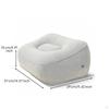 Inflatable Footrest Cushion Portable Travel with Air Inflation Opening Compact