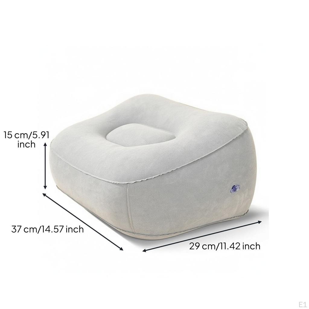 Inflatable Footrest Cushion Portable Travel with Air Inflation Opening Compact