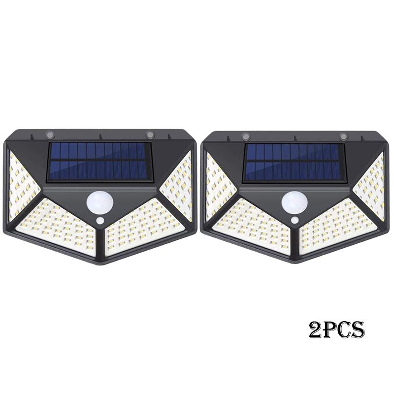 2/4/8/10PCS Solar Light Outdoor 100 LED Wall Lamp PIR Motion Sensor Lamp Waterproof LED Lights For Garden Street Decoration