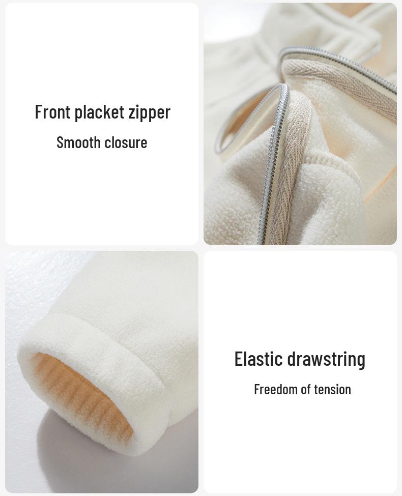 Unisex Windproof Fleece Pullover Jacket: Thick, Warm, and Insulated for Autumn and Winter Sports