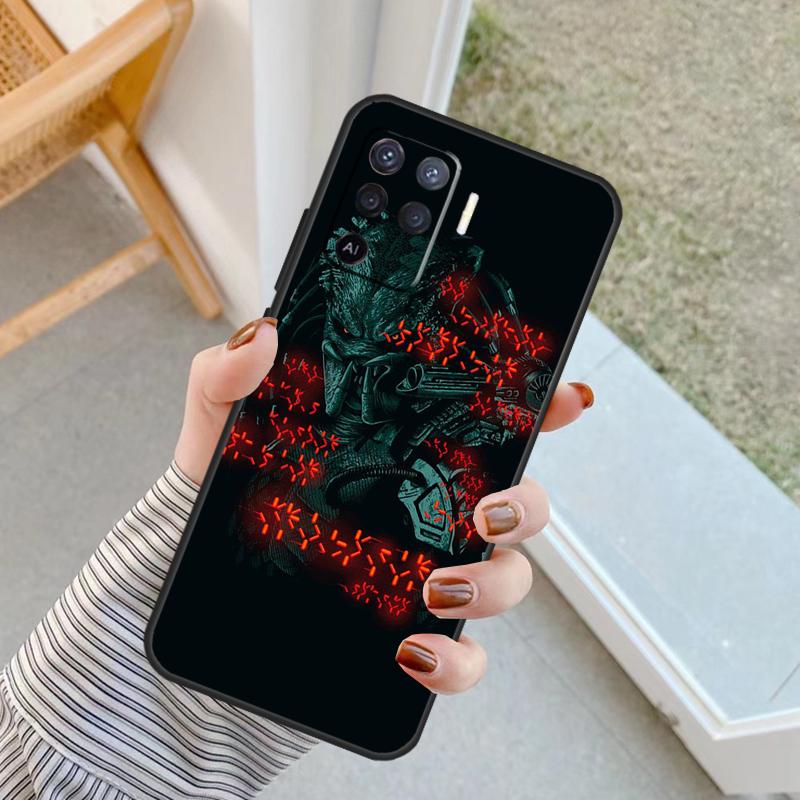 Alien Predator Case For Oppo A60 A80 A40 A17 A57 A77 A74 A54 A94 A78 A98 A18 A38 A58 A96 A76 A16 A15 A5 Pro