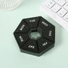 Weekly Pill Organizer with 7 Compartments Portable Travel Pill Case Once Daily Medication Dispenser Capsule Pill Management Storage Box