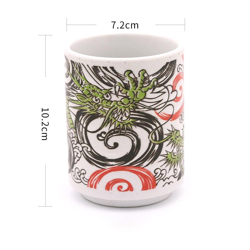 Japanese Style Ceramic Mugs 300ml Tea Wine Sushi Sake Cup Restaurant Decor Water Cup Coffee Mug Tea Cup Asian Culture Gift
