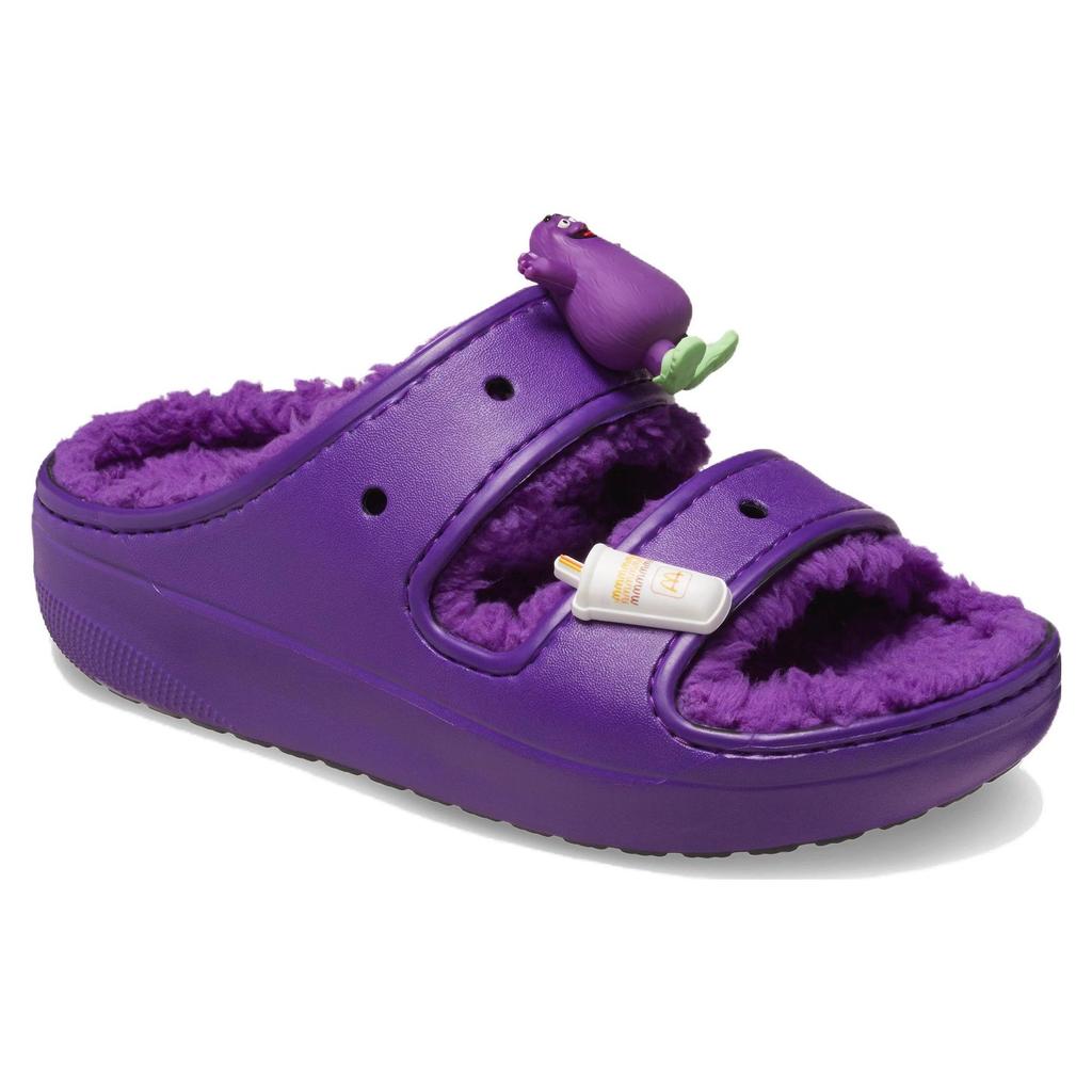 Crocs McDonalds X Classic Cozzzy Sandal Grimace Unisex Sneakers Purple Black 209392-510
