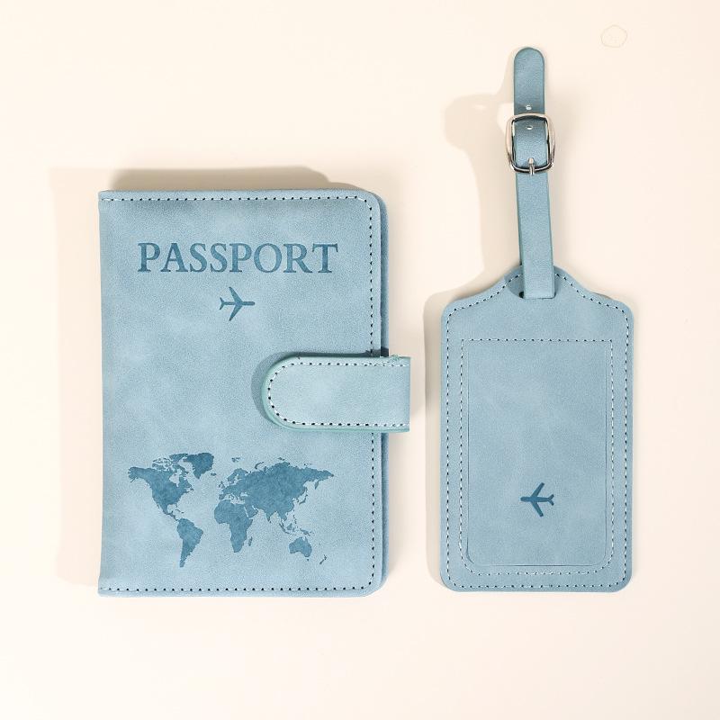 

Pu Leather Passport Protective Cover Cash-in Magnetic Buckle Passport Holder Multifunctional and Durable Anti-magnetic Anti-theft Brush ID Bag