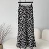 Skirt Women Summer Casual Versatile Leopard  Elastic Half Skirt Loose Comfortable Oversize Stretchy Bustier Skirt