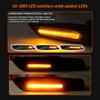 ADIIL Front Fender Side Marker Lights for BMW 1 3 5 Series E82 E90 E60 | Black F10 Style Lens Sequential Amber LED, Front Fender Turn Signal Side