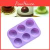 Durable 3d 6-holes Half Ball Silicone Chocolate Mold For Easy And Creative Baking Projects