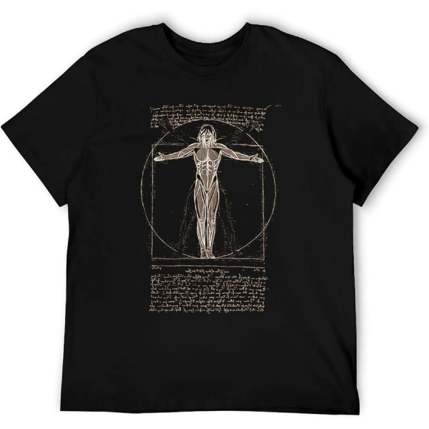 Vitruvian Titan Attack Graphic Tee – Recon Troop Sci-Fi & Art Inspired Shirt XXXXXL разноцветный
