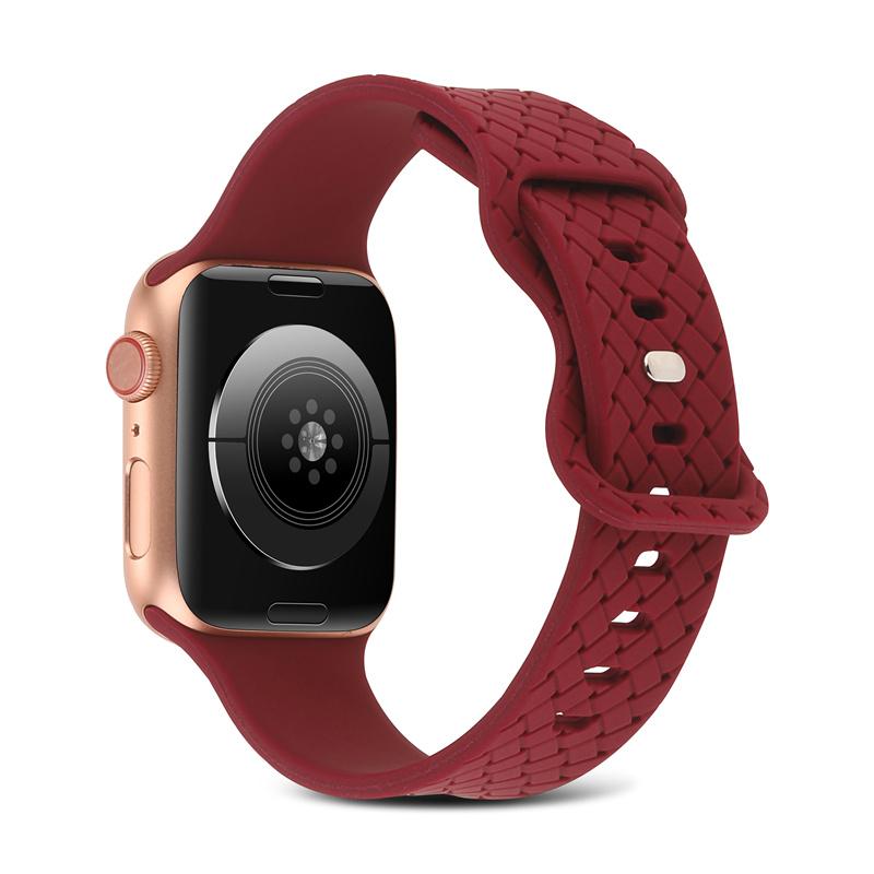 Silicone Braided Strap For Apple Watch Band 49mm 44mm 45mm 42mm iWatch 40mm 38mm 41mm Correa Watchband Bracelet Apple Watch Serie 7 3 5 6 Se 2