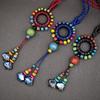 Collana in ceramica intrecciata in stile nazionale retrò, collana da donna, accessori per abbigliamento