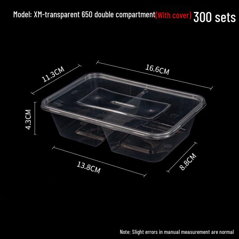 Disposable Double-Compartment Lunch Box