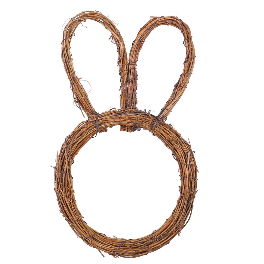 Natural Rattan Wreath Frame Dispaly For DIY Projects Rustic Style Vine Hoop For Front Door Or Wall Decoration