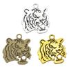 Pack Of 50 Tigers Head Pendant Charm Alloy DIY Jewelry Making Supplies For Necklace Bracelet Craft Projects