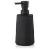 Glass Small Soap Dispenser for Bathroom and Kitchen, Modern Farmhouse Striped Style Hand Soap Dish Soap Dispenser with Pump