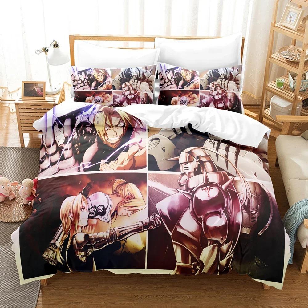 3D FULLMETAL ALCHEMIST Bedding Sets Duvet Cover Set With Pillowcase Twin Full Queen King Bedclothes Bed Linen Home Textile