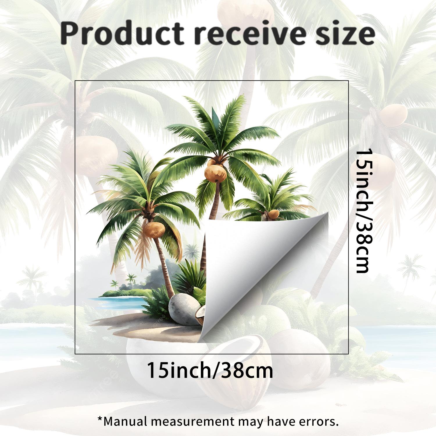 Тропический кокосовый остров Пейзаж Самоклеящиеся Наклейки для гостиной, спальни, балкона