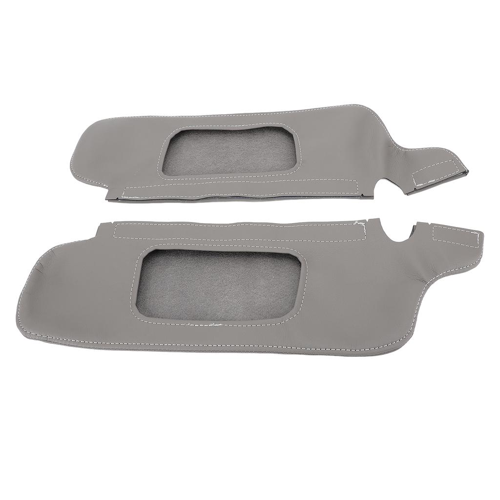 2Pcs Sun Visor Protector Cover PU Leather Stylish Look Scratch Resistant Sun Visor Replacement
