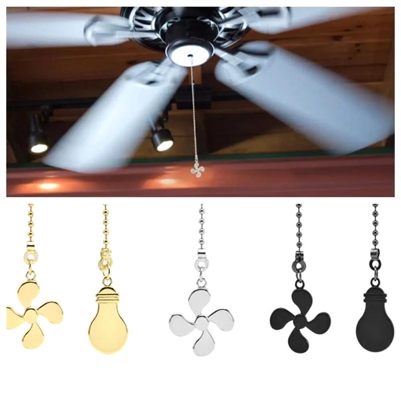 Fan Shape Ceiling Fan Pull Chain Light Shape Chandelier Pull Chain Metal Pendant Pull Chain Extension Chandelier Chain Extender