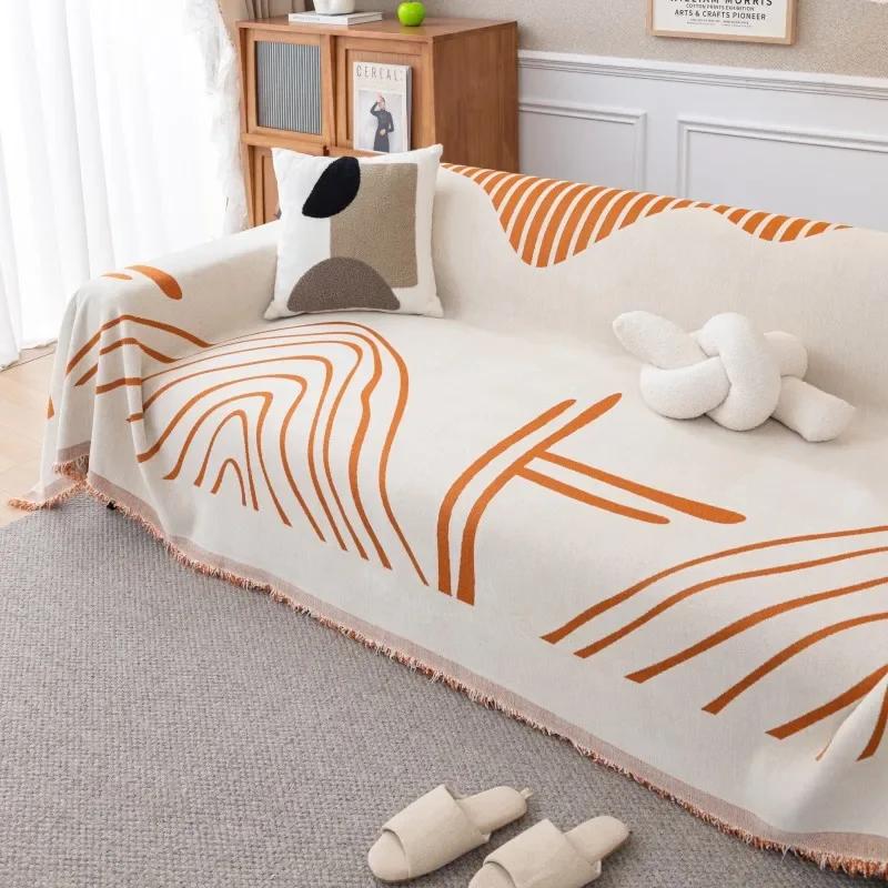 Thicken Chenille Sofa Cover Blanket Four Seasons Universal Sofa Throw Blanket Towel Modern Simple Dust Protector Case Home Decoe