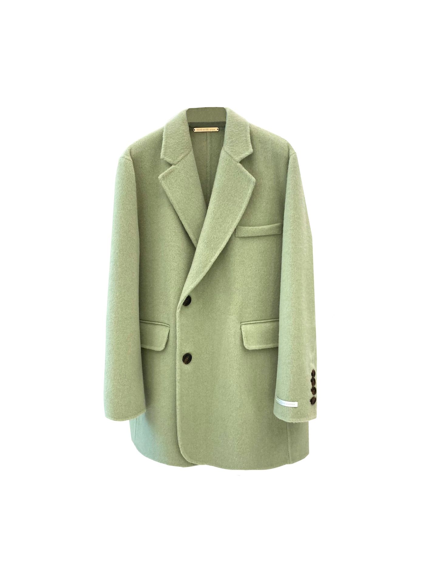 

Зеленый костюм шорты двустороннее шерстяное пальто свободный и свежий уменьшающий возраст темперамент осенне-зимнее пальто новый One size