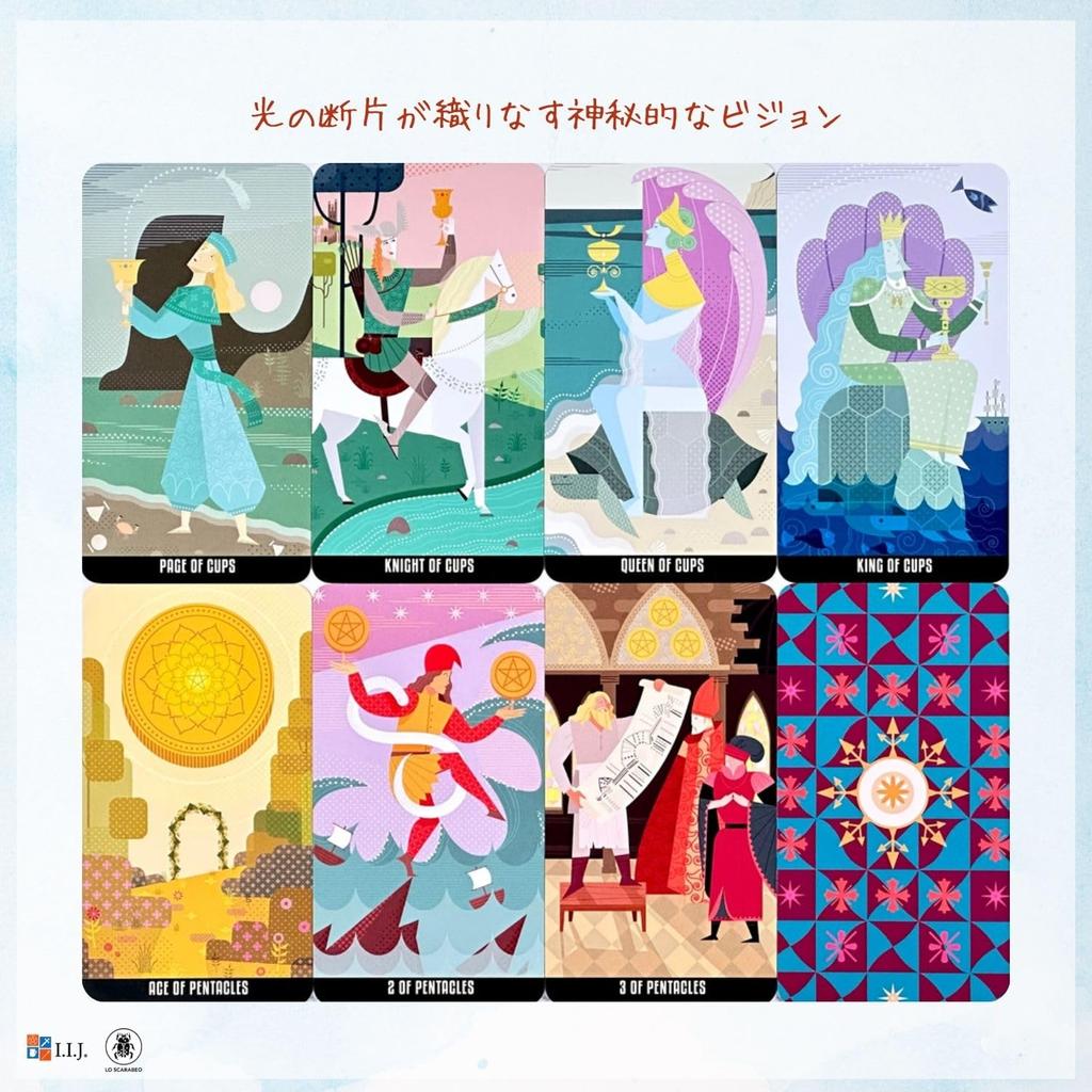 I.I.J Kaleidoscopic Tarot, Waite Edition, 78 Cards, Kaleidoscope Tarot, Fortune Telling, Includes Japanese Instructions, Authentic Product