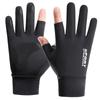 Mens Breathable Ice Silk Cycling Gloves 2-Finger Design Outdoor Riding Driving Sun Protection Lightweight