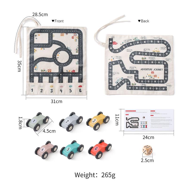 Wooden Baby Montessori Toys Wooden Cartoon Car Parent-child Puzzle Educational Montessori Toys for Children Gift