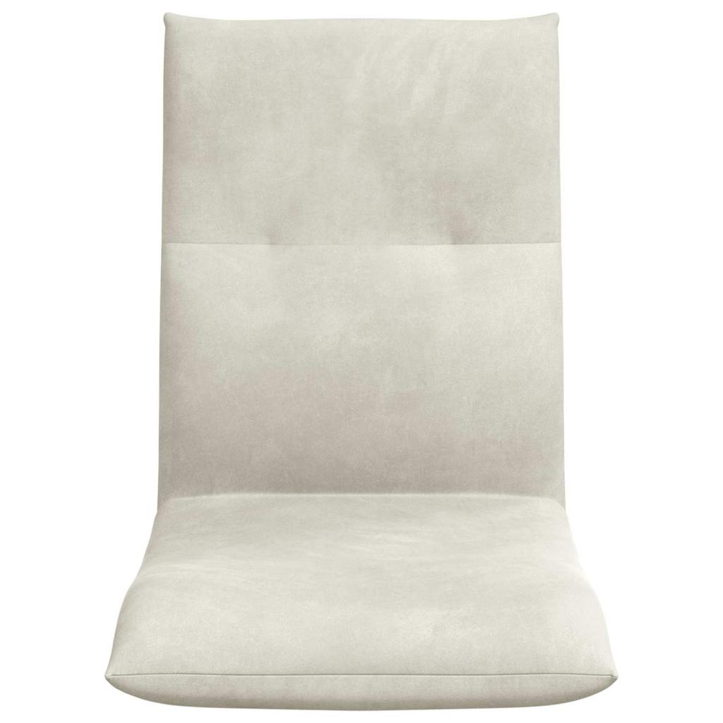 Adjustable Floor Chair Cream Velvet