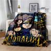 3D-Decke mit C-Coraline-Cartoon-Aufdruck, Flanell, warme Decken, weiche und bequeme Decke, Bettbezüge, Geburtstagsgeschenk, Heimtextilien