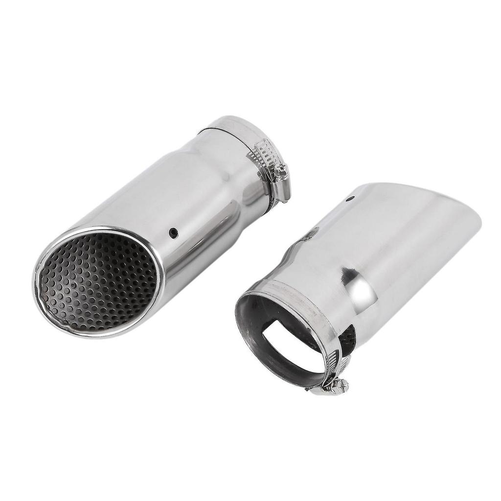 2 pieces suitable for C180 car exhaust muffler tip stainless steel pipe chrome plated modified car r