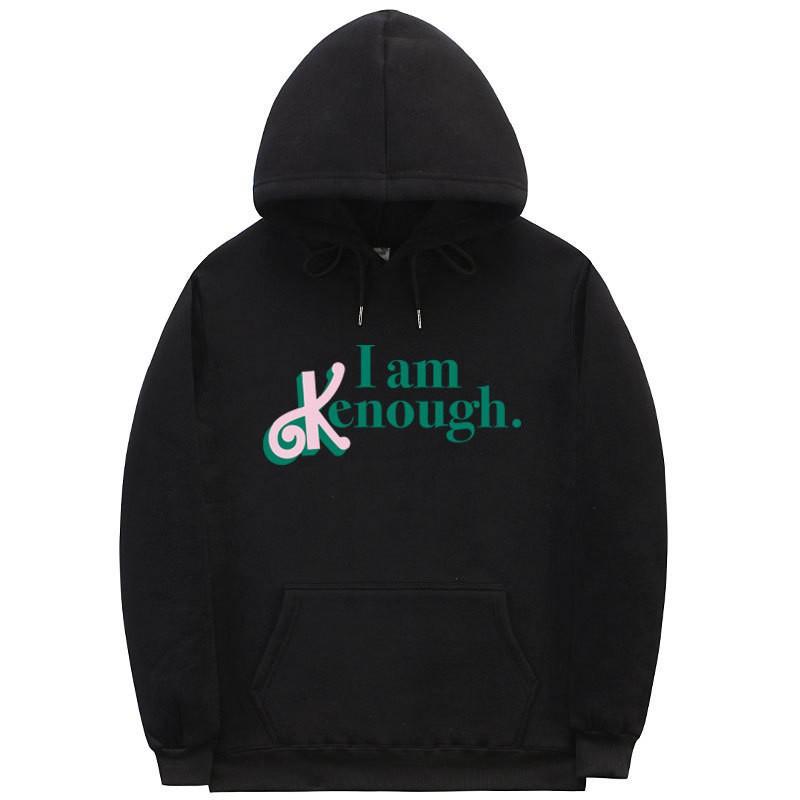 Barbie Movie Inspired I Am Kenough Printed Hoodie Men Loose Fit Casual Sport Sweatshirt Fall