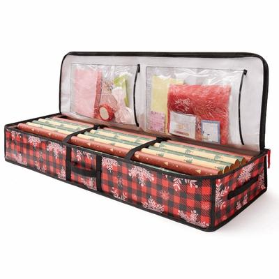 Oxford Christmas Wrapping Paper Storage Bag Dustproof Reusable Xmas Ornament Organizer Large Capacity Washable Under Bed Storage