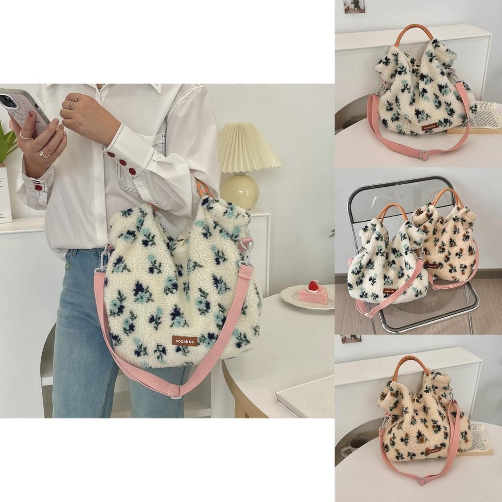 Stylish Soft Floral Tote Bag For Women Perfect For Daily Use In Autumn And Winter Seasons