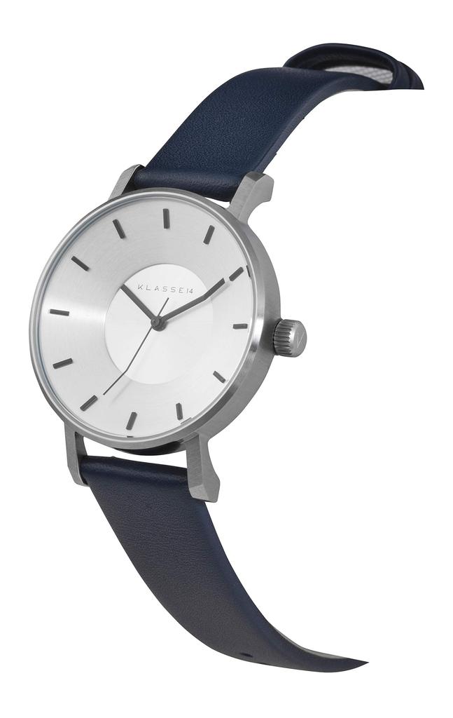 Watch Volare Silver Blue leather strap 36mm WVO20SR007W Navy [KLASSE14] Women's