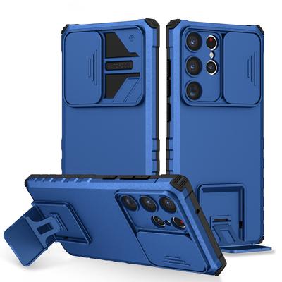 Peatkop Stoßfeste Hülle für Samsung S23 Ultra 5G S22+ S21 FE Slide Kameraobjektiv Schutzständer Telefonabdeckung für Galaxy Note 20