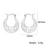 Cazador Vintage Filigree Hoop Earrings for Women Flower Tree Lotus Stainless Steel Jewelry Wedding Birthday Mother Gifts 2025