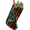 Gaming Christmas Stocking, Gamer Room Christmas Decor, Xmas Fireplace Hanging Stockings Decoration, 18 Inches Large Stockings Christmas Decorations