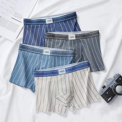 Muži Velká velikost pruhované spodní prádlo Spodní kalhotky Chlapecké Kalhotky Spodní prádlo Velké Boxerky Oversize šortky Kalhotky Xl-4xl
