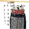 6-Layer Adjustable Foldable Metal Hanger with Clips for Skirts and Pants
