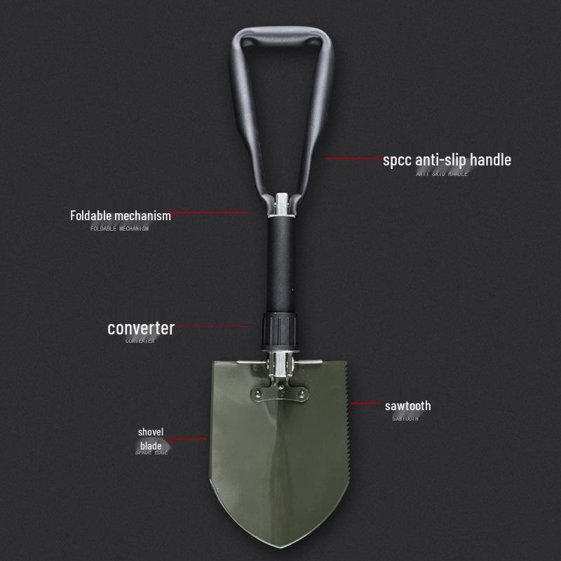 Changlin Multi-Functional Manganese Steel Military Shovel, Small & Large, for Outdoor, Camping, Fishing, Car Emergency, Self-Defense