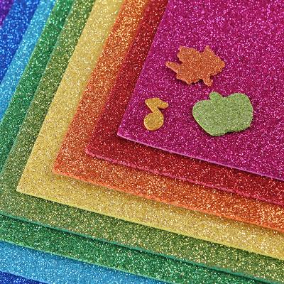 10Pcs/bag 2MM Thick A4 with Powder Sheet Material Glitter Bright Sponge Paper Foam Paper Kindergarten DIY Handmade