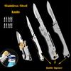 Stainless Steel Scalpel Bottle Opener Replaceable Blades Folding Knife Multifunctional Outdoor Survival Camping EDC Tool