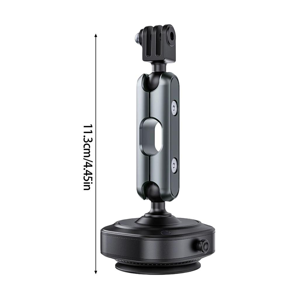 Shockproof Aluminum Alloy Electric Car Suction Cup Mount For Dashboard Camera With 2Prong Connectors Adjustable Angles