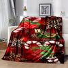1pc Red Christmas Blanket Candy Snowflake Printed Skin-Friendly Soft Blanket Washable 2025 New for Home Christmas Decoration