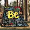 1pc Inspirational Quotes Print Outdoor Blanket, Lightweight Polyester,