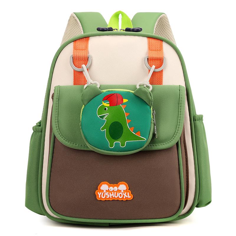 

Детский школьный рюкзак, рюкзак для детского сада для девочек, мультяшный динозавр, принцесса, повседневный рюкзак для мальчиков зелёный